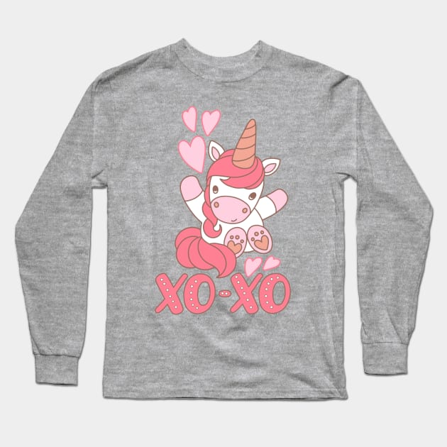 Xo-xo Unicorn Long Sleeve T-Shirt by Mashmuh